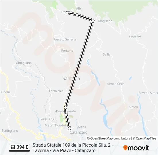 394 E Bus Line Map