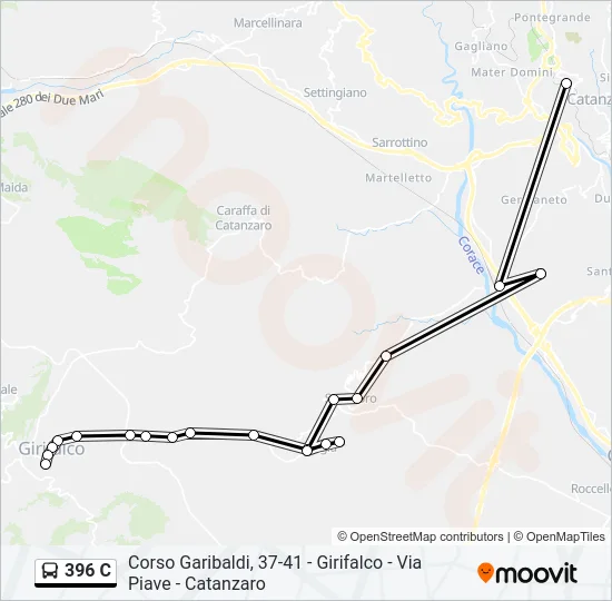 396 C Bus Line Map