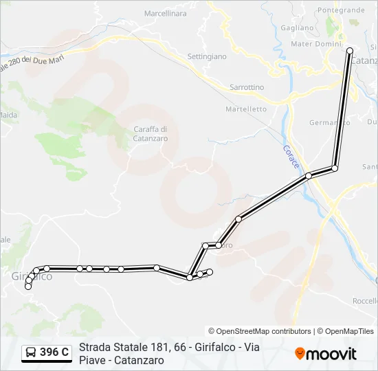 396 C Bus Line Map