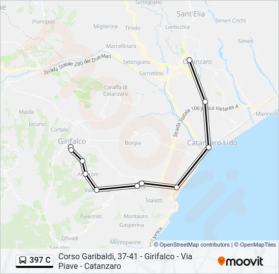 397 C Bus Line Map