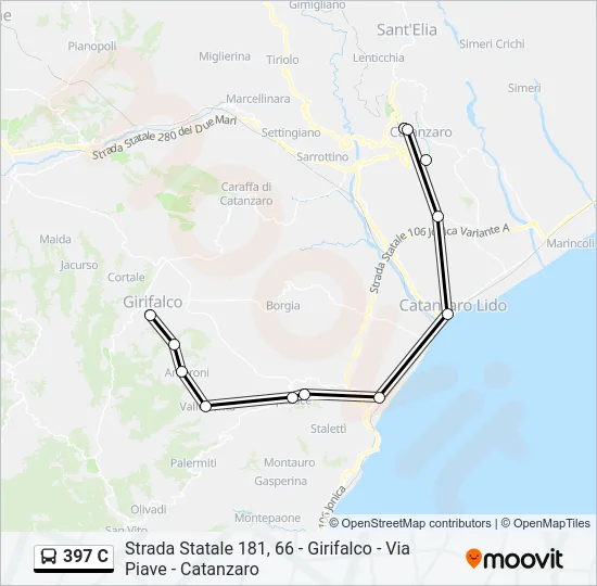 397 C Bus Line Map