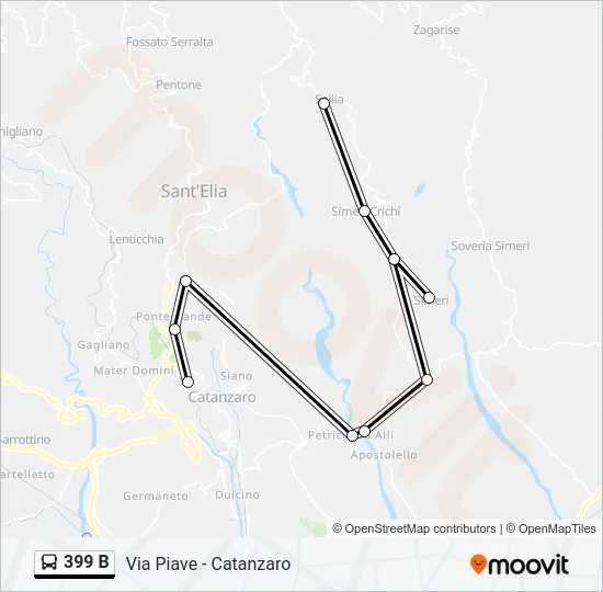 399 B Bus Line Map