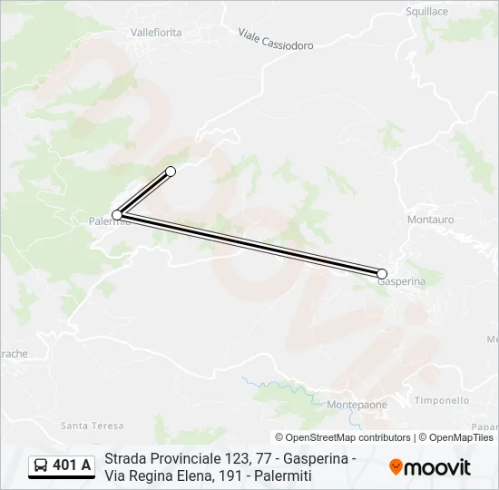 401 A Bus Line Map