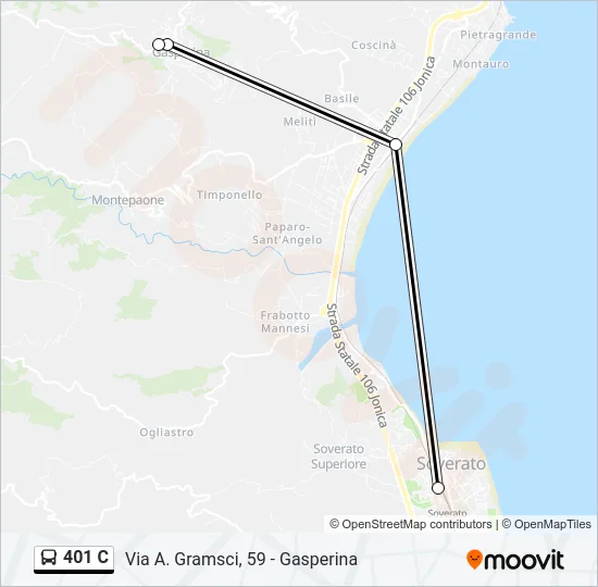 401 C Bus Line Map