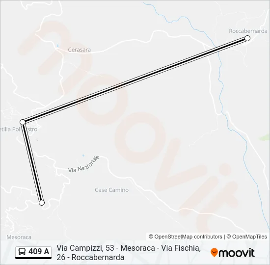 409 A Bus Line Map