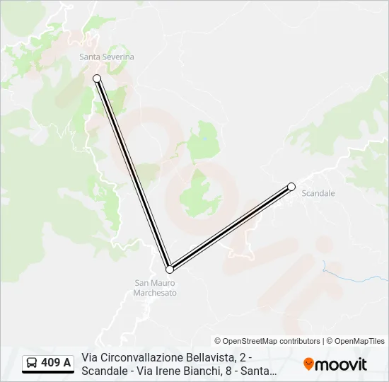 409 A Bus Line Map