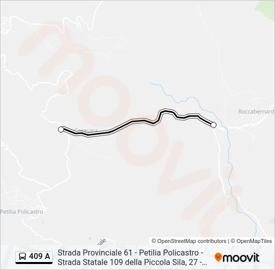 409 A Bus Line Map
