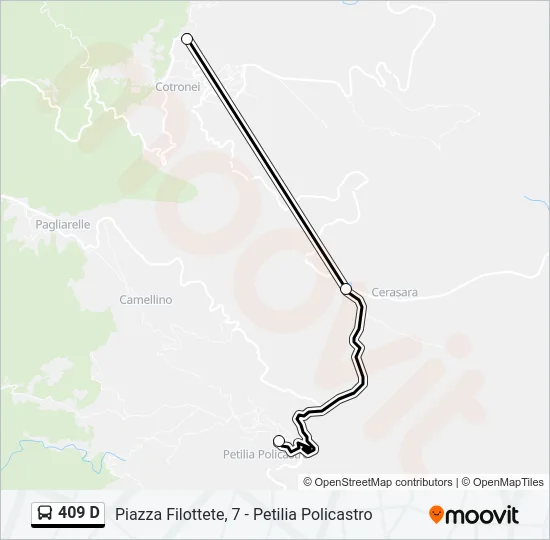 409 D Bus Line Map