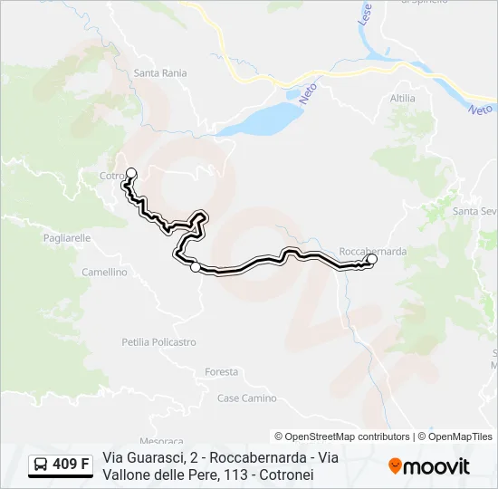 409 F Bus Line Map