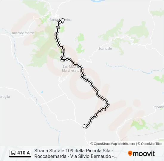 410 A Bus Line Map