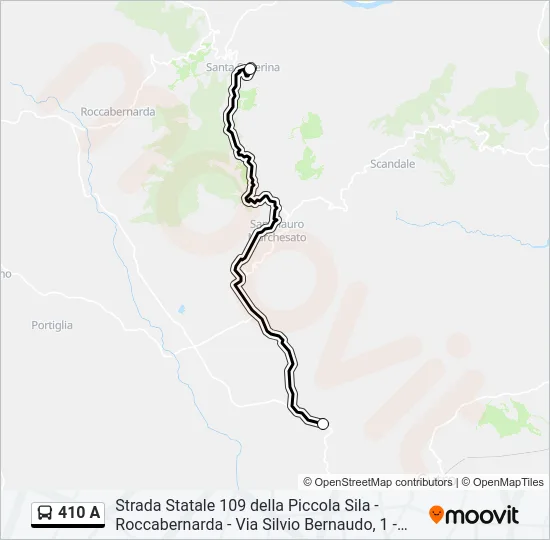410 A Bus Line Map