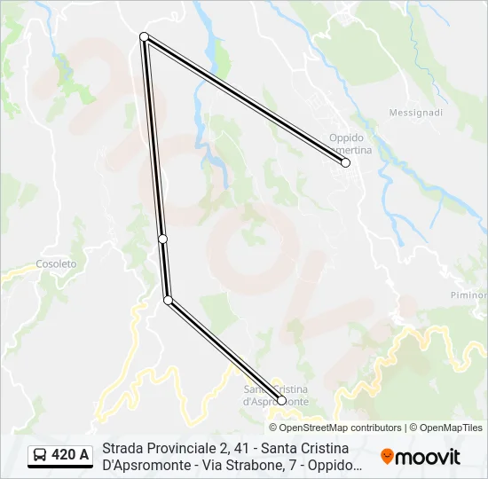 420 A Bus Line Map