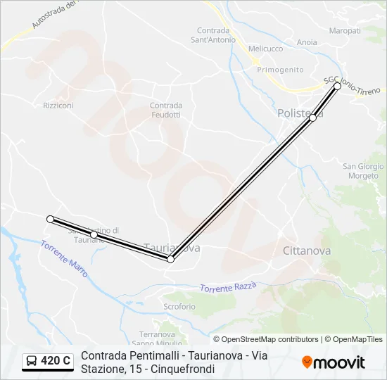420 C Bus Line Map