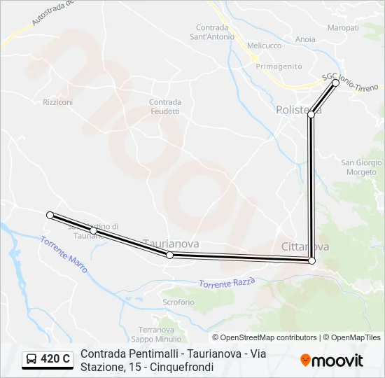 420 C Bus Line Map