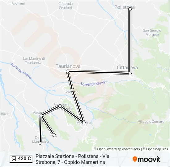 420 C Bus Line Map