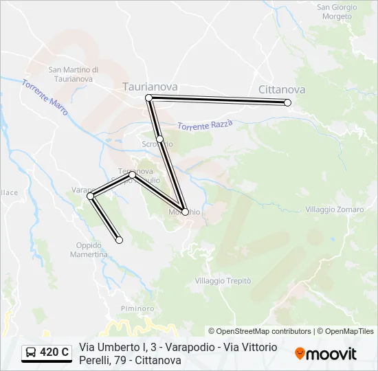 420 C Bus Line Map