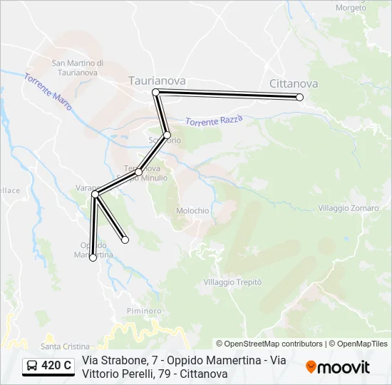 420 C Bus Line Map