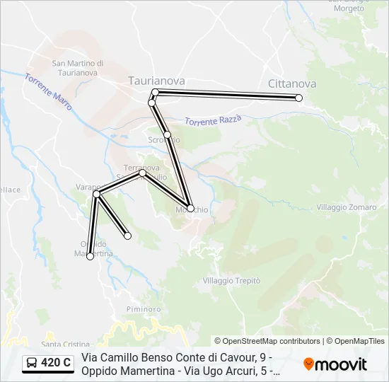 420 C Bus Line Map