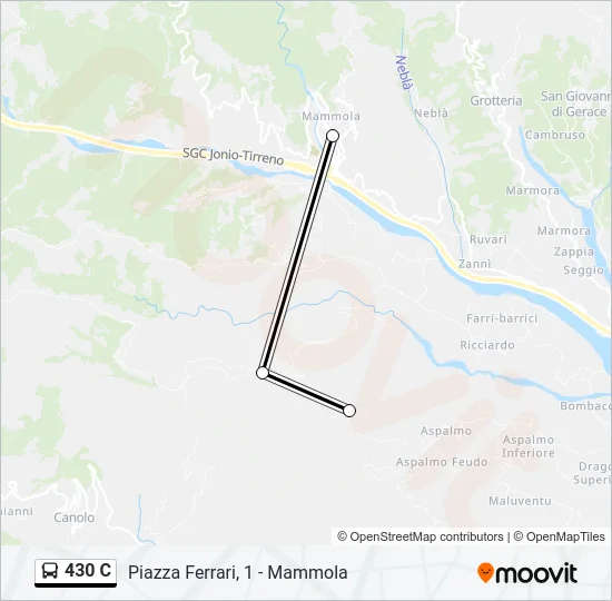 430 C Bus Line Map
