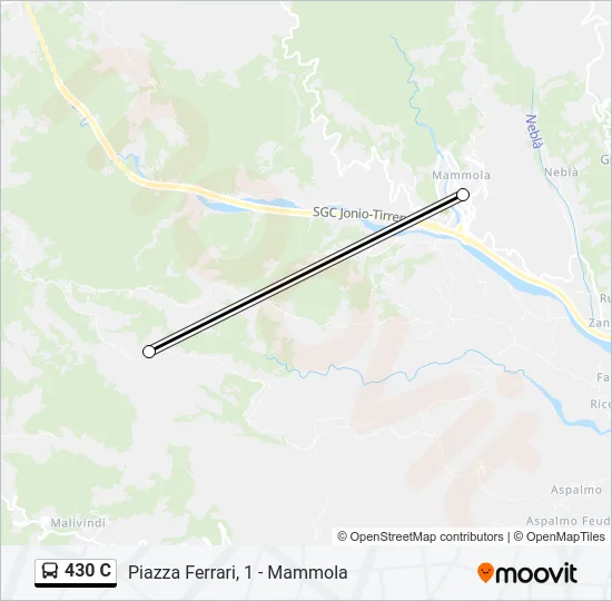 430 C Bus Line Map
