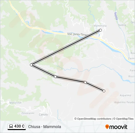 430 C Bus Line Map
