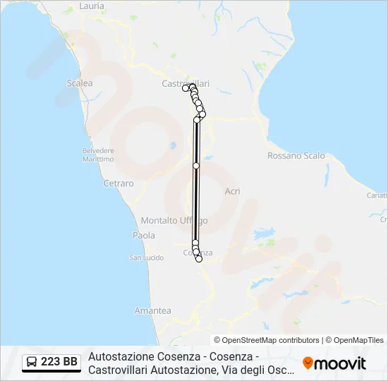 223 BB Bus Line Map