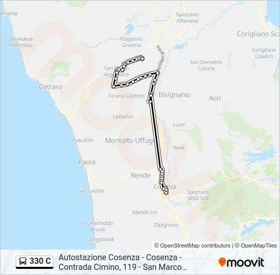 330 C Bus Line Map