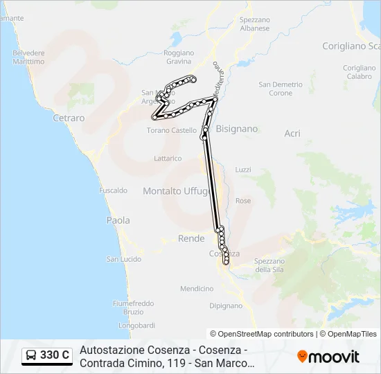 330 C Bus Line Map