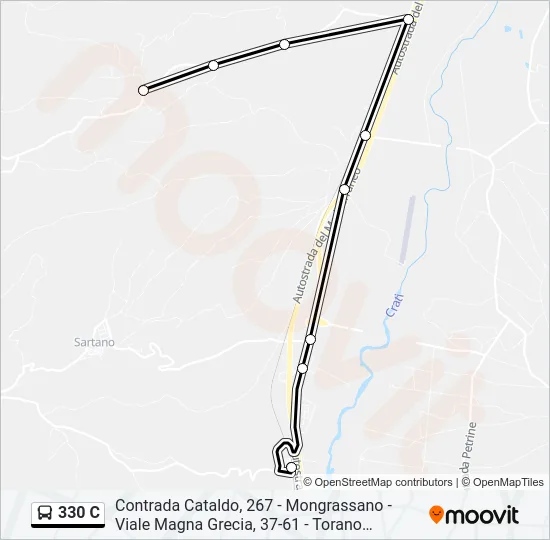 330 C Bus Line Map