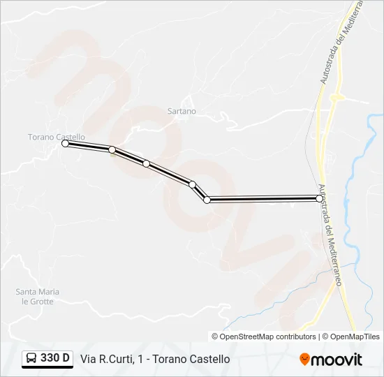 330 D Bus Line Map