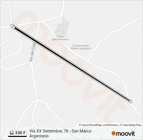 330 F Bus Line Map