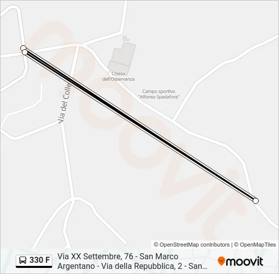 330 F Bus Line Map