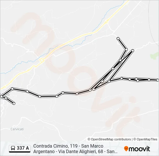 337 A Bus Line Map