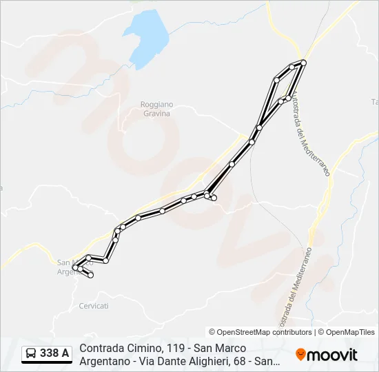 338 A Bus Line Map