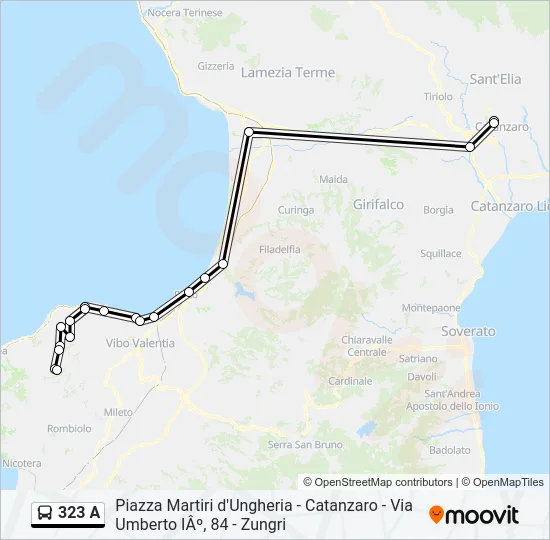 323 A Bus Line Map