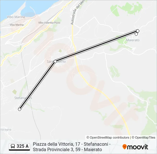 325 A Bus Line Map