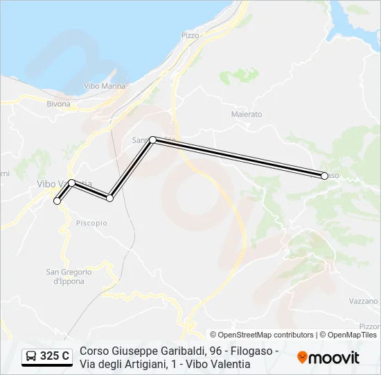 325 C Bus Line Map