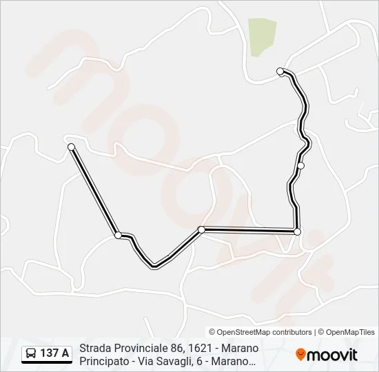 137 A Bus Line Map