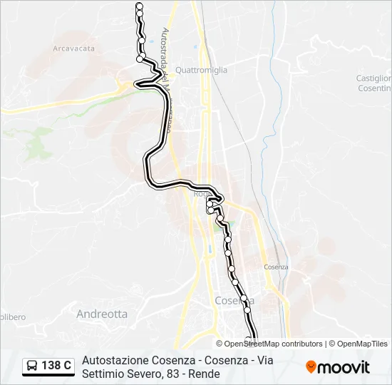 138 C Bus Line Map
