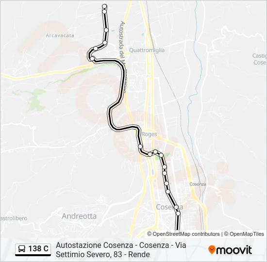 138 C Bus Line Map