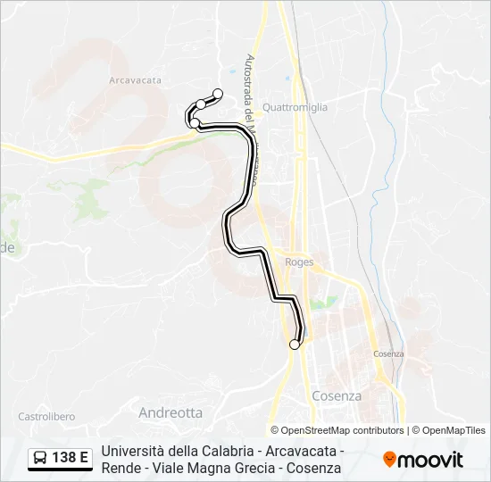 138 E Bus Line Map