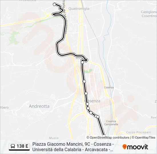 138 E Bus Line Map