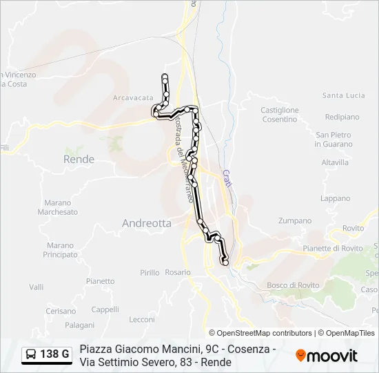 138 G Bus Line Map