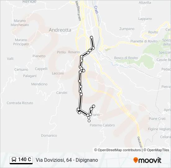 140 C Bus Line Map