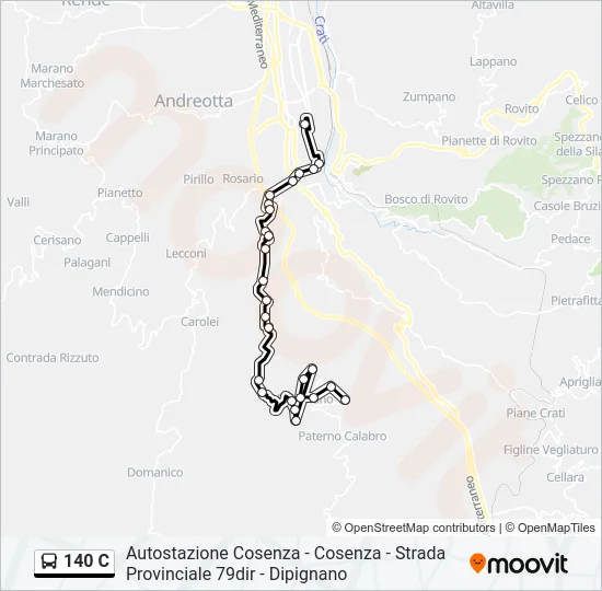 140 C Bus Line Map
