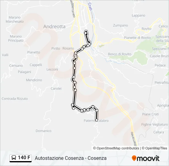 140 F Bus Line Map