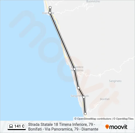 141 C Bus Line Map