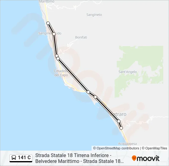 141 C Bus Line Map