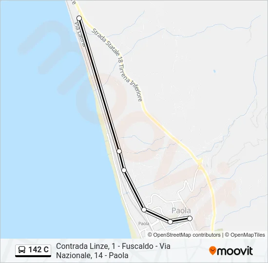 142 C Bus Line Map