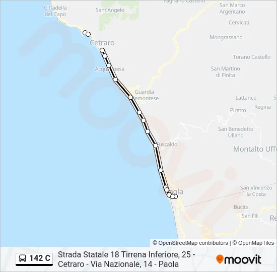 142 C Bus Line Map